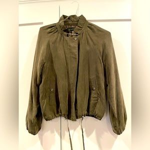 Olive bomber jacket